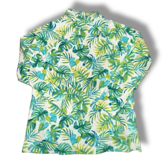 TOMMY BAHAMA Aruba La Playa Palms Full-Zip Sweatshirt - XL White/Green - Picture 13 of 15
